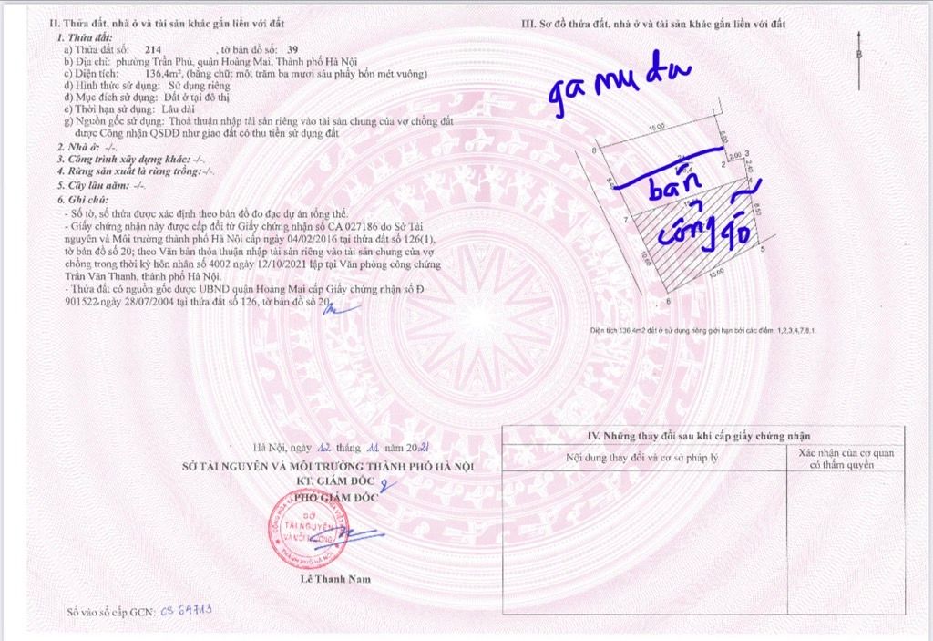 Bán nhà Khuyến Lương - diện tích 60m2 1 tầng - Đất đẹp, ngõ thông - giá 8,25 tỷ