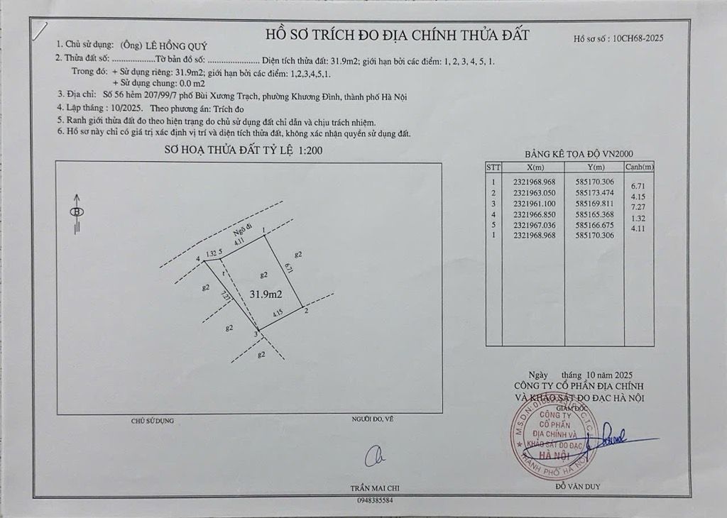 Bán nhà Bùi Xương Trạch - diện tích 32m2 3 tầng - gần ô tô - giá 2,8 tỷ