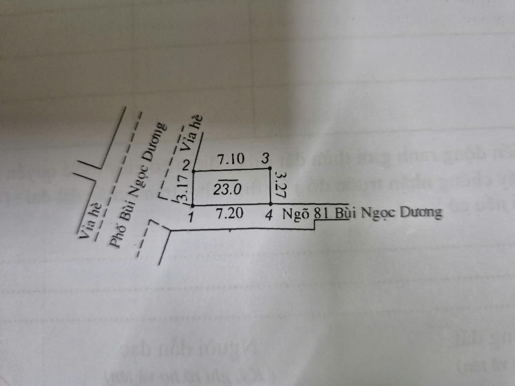 Bán nhà Bùi Ngọc Dương - diện tích 23m2 3 tầng - MẶT PHỐ - giá 4,8 tỷ