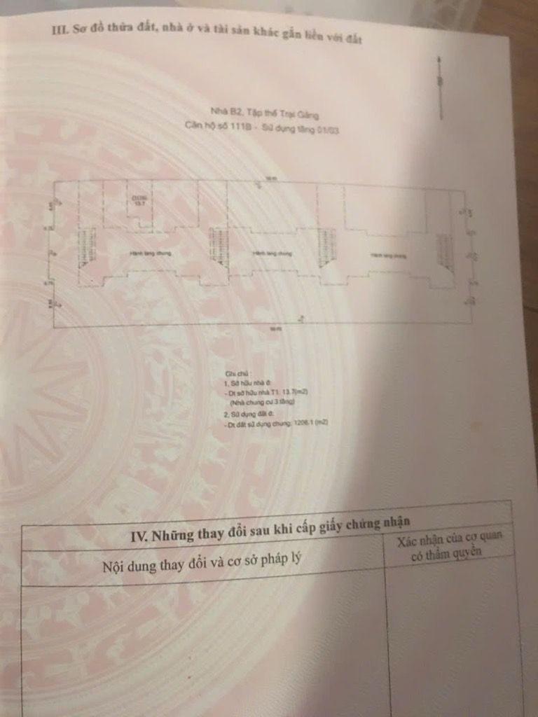 Bán nhà Thanh Nhàn - diện tích 13,7m2 1 tầng - Nhà B2 Tập thể Trại Găng - giá 4,75 tỷ