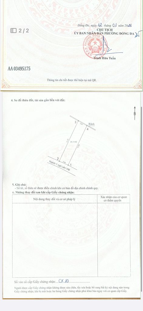 Bán nhà ngõ Liên Việt Nguyễn Lương Bằng - diện tích 31.1m2 3 tầng - Nhà dân xây chắc chắn - giá 9 tỷ
