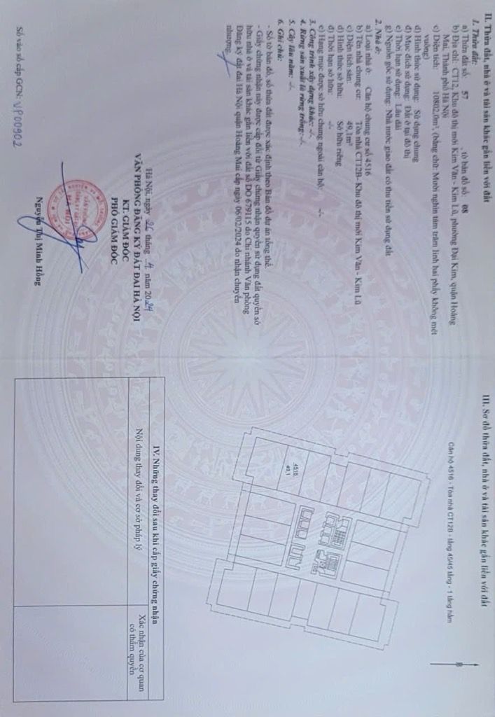 Bán nhà Kim Văn Kim Lũ - diện tích 49.1m2 45 tầng - Căn hộ đẹp, giá 3,9 tỷ