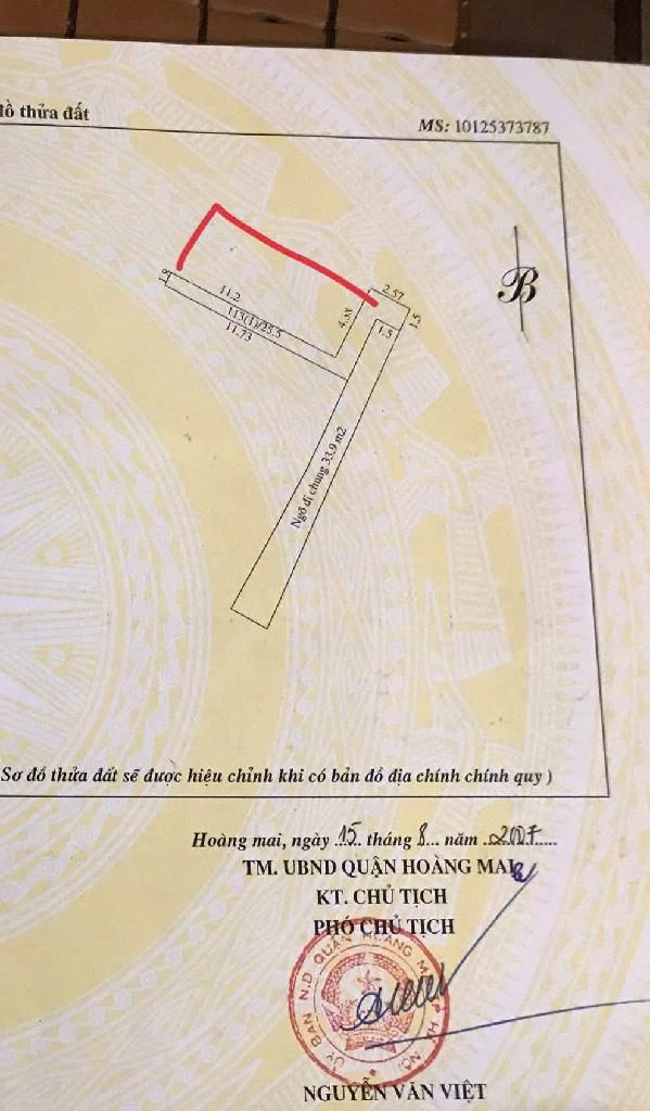 Bán nhà Bằng B - diện tích 55m2 3 tầng - Mặt nghách, cách ô tô 30m - giá 10 tỷ