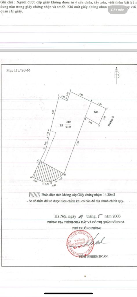 Bán nhà Thổ Quan - diện tích 93m2 5 tầng - 13 phòng khép kín - giá 18,5 tỷ