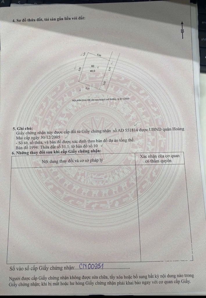 Bán nhà Định Công Thượng - diện tích 40m2 1 tầng - mặt tiền 7m - giá 6 tỷ