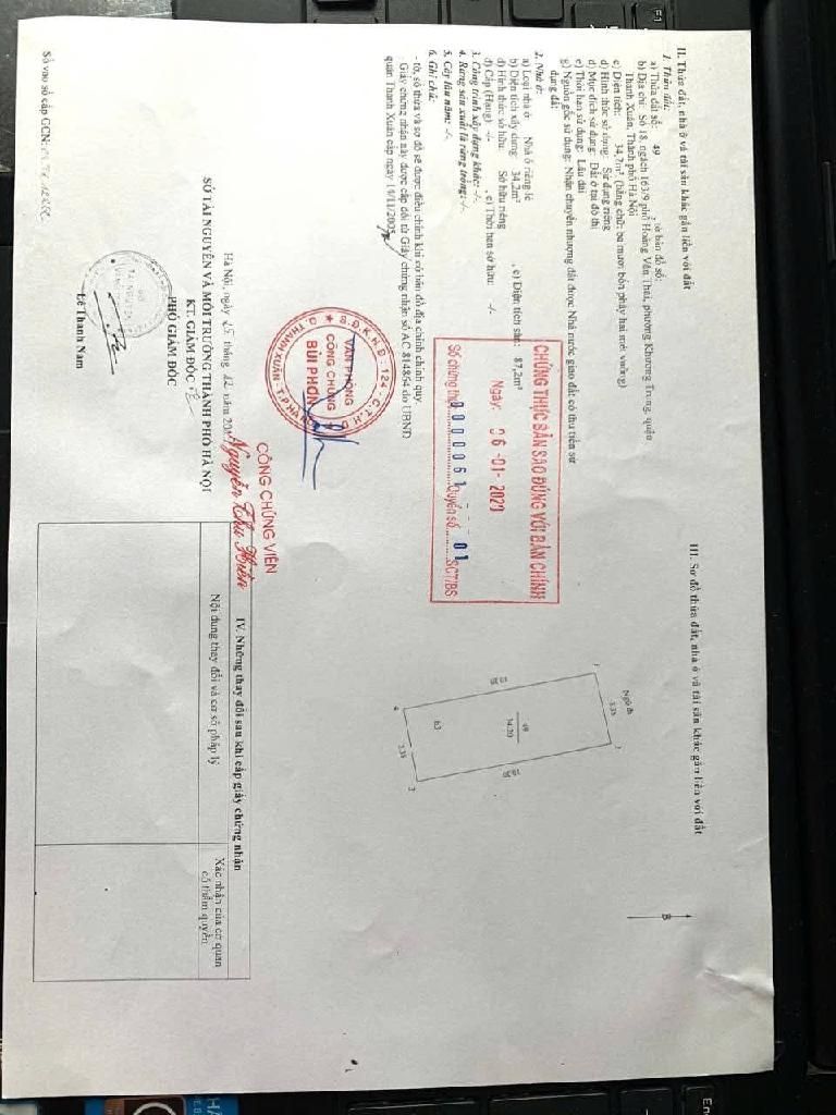 Bán nhà Hoàng Văn Thái - diện tích 34.2m2 6 tầng - Ô TÔ ĐỖ CỬA - giá 12,6 tỷ