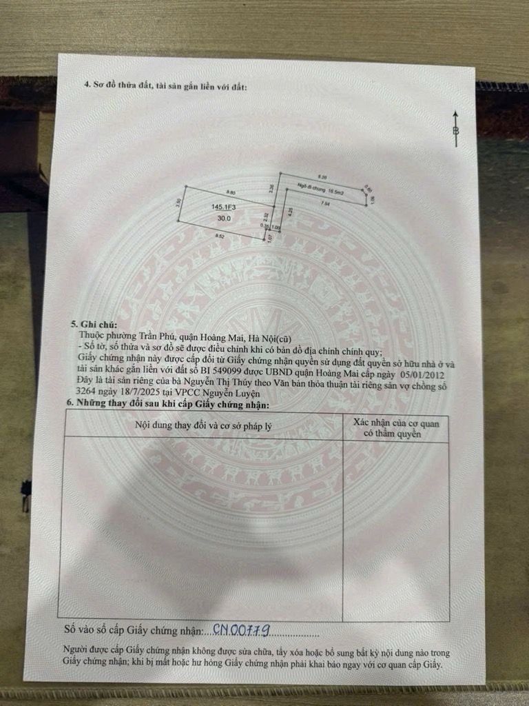 Bán nhà Nam Dư - diện tích 30m2 5 tầng - gần ô tô - giá 6,95 tỷ