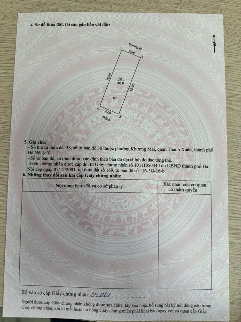 Bán nhà Vương Thừa Vũ - diện tích 48m2 7 tầng - Ô tô - giá 20 tỷ