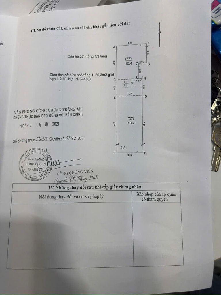 Bán nhà Kim Ngưu - diện tích 46.4m2 3 tầng - Ngõ thông ô tô ra vào - giá 14 tỷ
