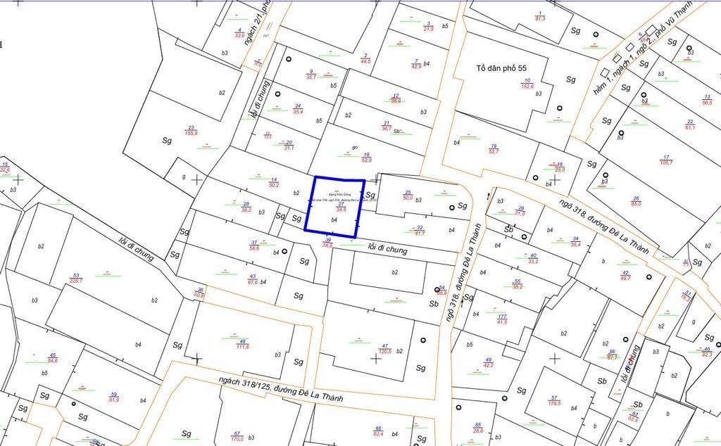 Bán nhà Đê La Thành - diện tích 36.6m2 4 tầng - Mặt tiền rộng đẹp - giá 8,6 tỷ