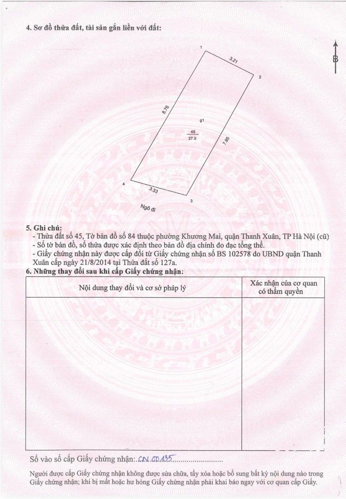 Bán nhà Lê Trọng Tấn - diện tích 27m2 5 tầng - Ô TÔ CÁCH 20M - giá 8,9 tỷ