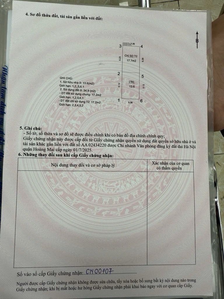 Bán nhà Nguyễn An Ninh - diện tích 34,9m2 3 tầng - ô tô tránh - giá 5,3 tỷ