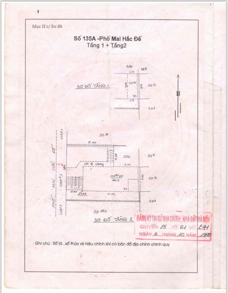 Bán nhà Mai Hắc Đế - diện tích 110m2 1 tầng - Ô tô đỗ chân cầu thang - giá 9,6 tỷ