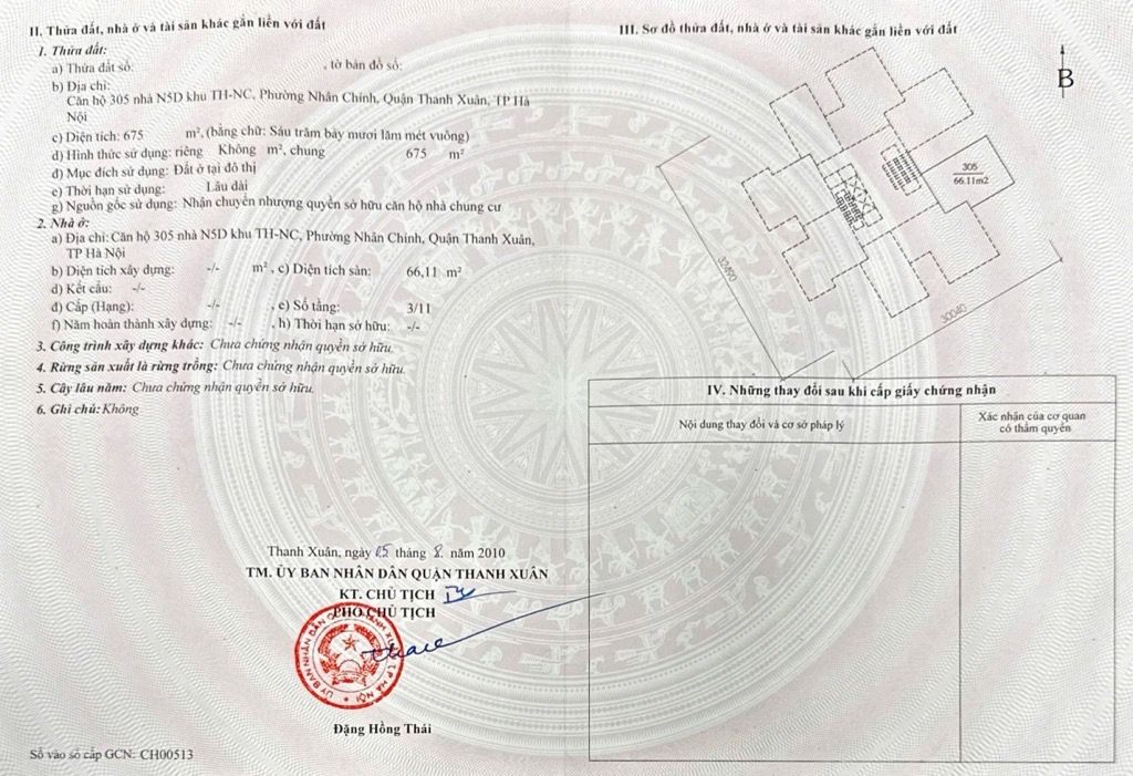 Bán nhà Hoàng Đạo Thúy - diện tích 66.1m2 3 tầng - Lô góc - giá 5,4 tỷ