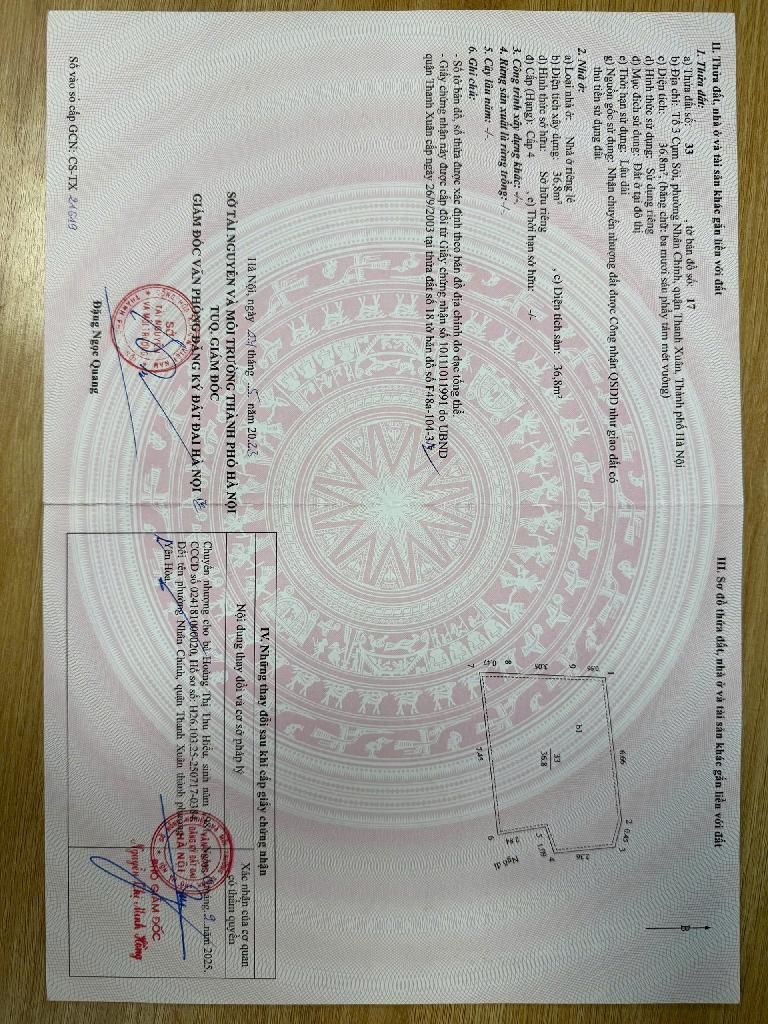 Bán nhà Nguyễn Thị Định - diện tích 36,8m2 5 tầng - mặt tiền rộng thoáng - giá 14 tỷ