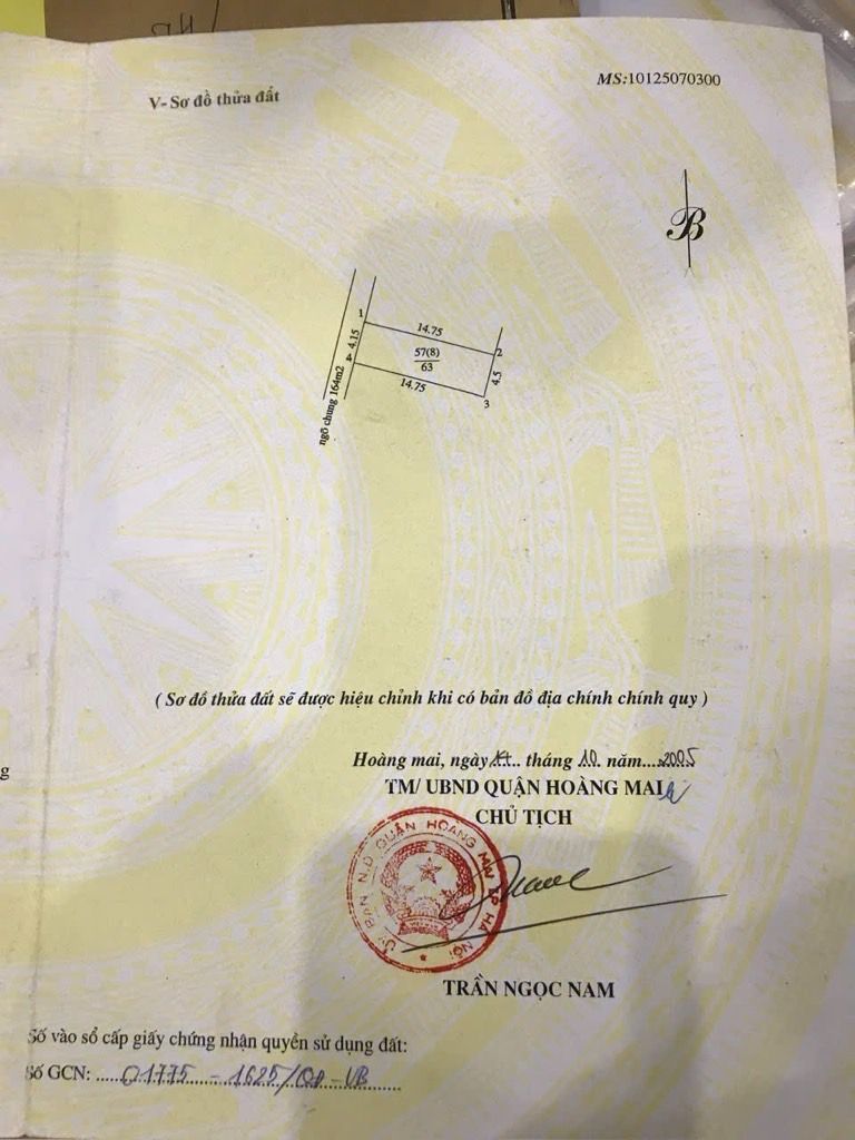 Bán nhà Ngũ Nhạc - diện tích 63m2 1 tầng - hiếm có - giá 6,4 tỷ