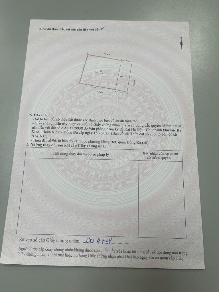 Bán nhà Ngõ Văn Hương - diện tích 25,2m2 5 tầng - Nhà đẹp hiếm có - giá 7,85 tỷ