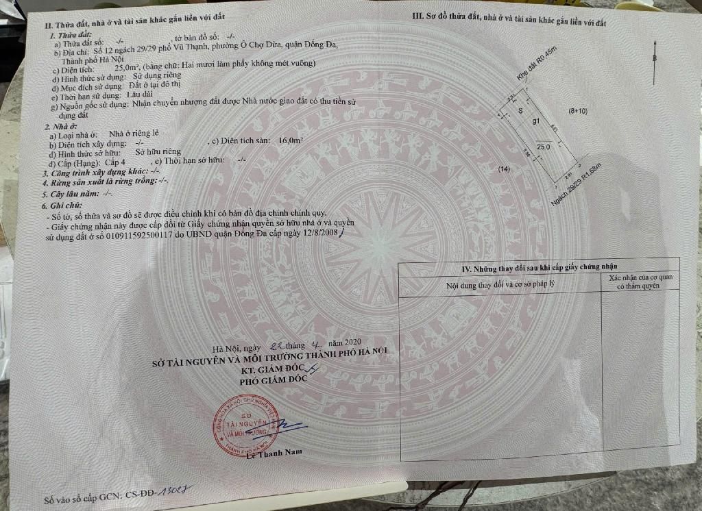 Bán nhà Vũ Thạnh - diện tích 25m2 5 tầng - Nhà đẹp hiếm có - giá 9,3 tỷ