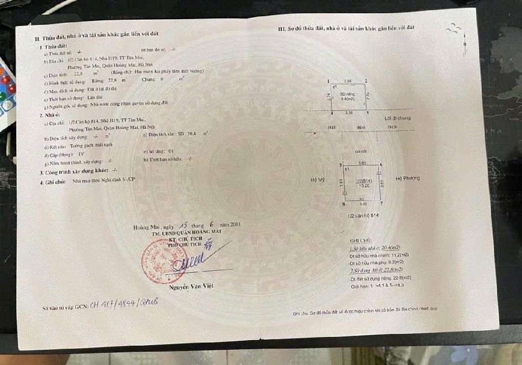 Bán nhà Tân Mai - diện tích 24m2 4 tầng - Gần ô tô - giá 6,3 tỷ