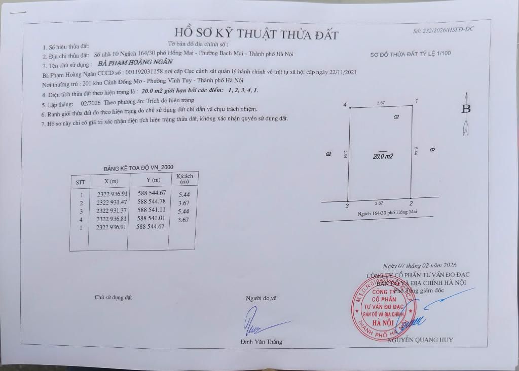 Bán nhà Hồng Mai - diện tích 20m2 2 tầng - Cực hiếm - giá 3 tỷ