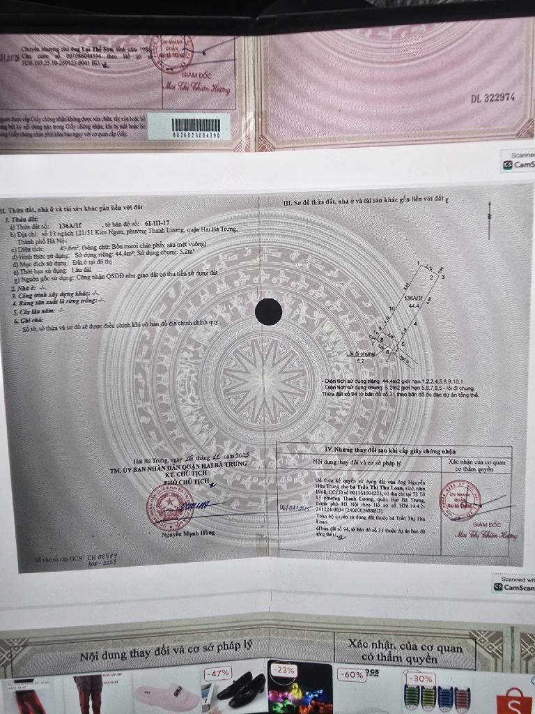 Bán nhà Kim Ngưu - diện tích 49,6m2 5 tầng - có thang máy - giá 12,6 tỷ