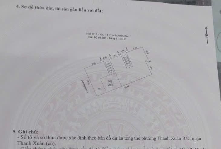 Bán nhà Nguyễn Quý Đức - diện tích 60m2 1 tầng - Căn hộ tập thể tầng 5 - giá 3,9 tỷ
