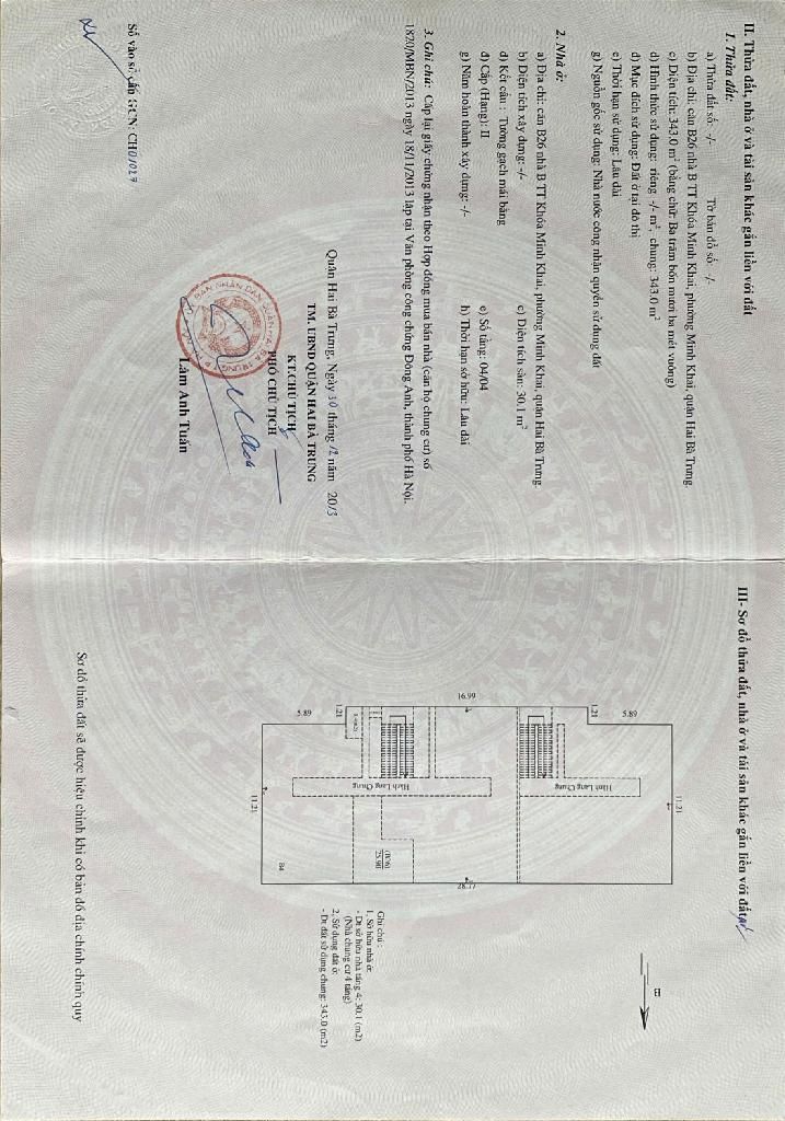 Bán nhà Hòa Bình - diện tích 30.1m2 1 tầng - ô tô tránh - giá 3,4 tỷ
