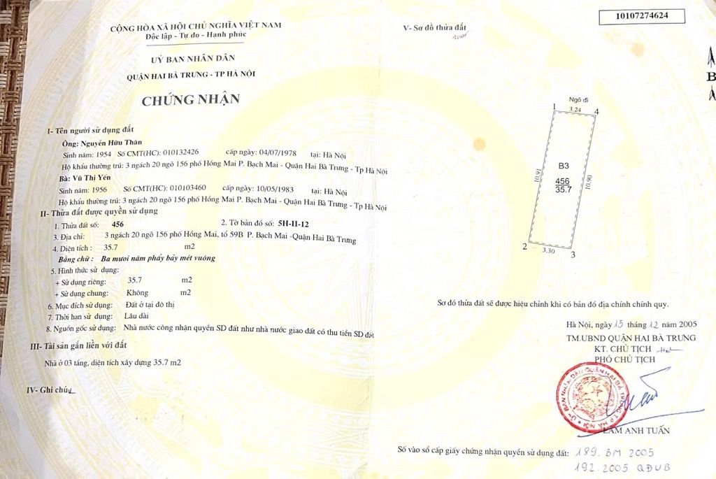 Bán nhà Hồng Mai - diện tích 36m2 5 tầng - ô tô tải đỗ - giá 13,75 tỷ