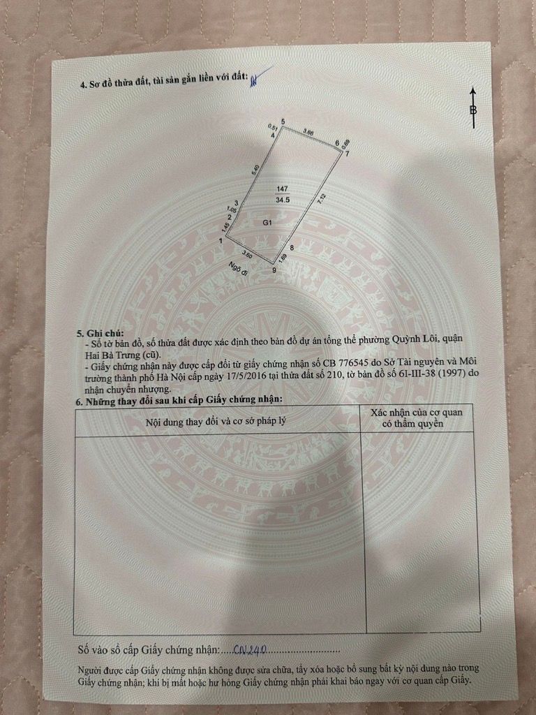 Bán nhà Chùa Quỳnh - diện tích 34.5m2 5 tầng - Lô góc thoáng sáng - giá 12 tỷ