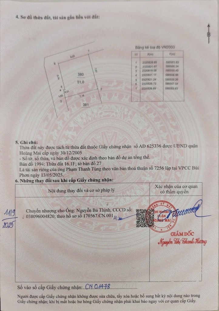 Bán nhà Định Công - diện tích 51m2 7 tầng - Lô góc - giá 15,6 tỷ