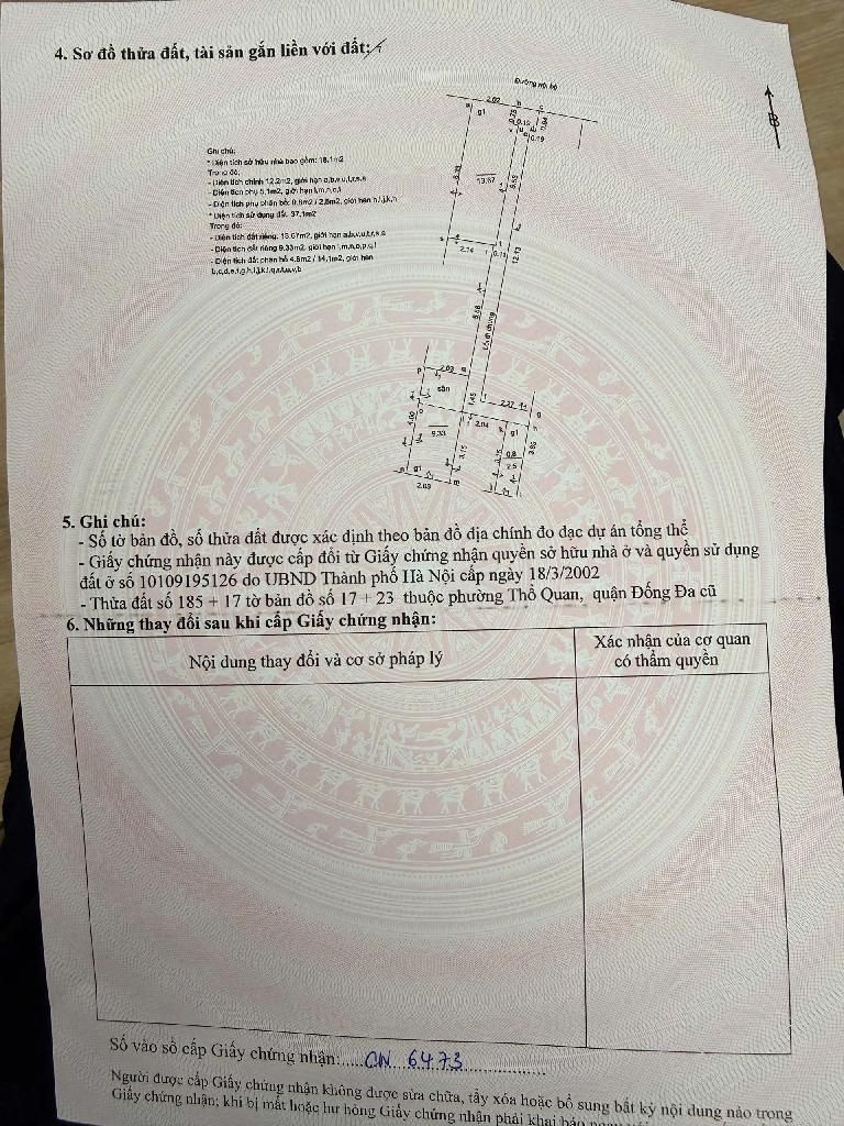 Bán nhà Lệnh Cư - diện tích 37.1m2 6 tầng - Nhà lô góc, kinh doanh nhỏ - giá 6,35 tỷ