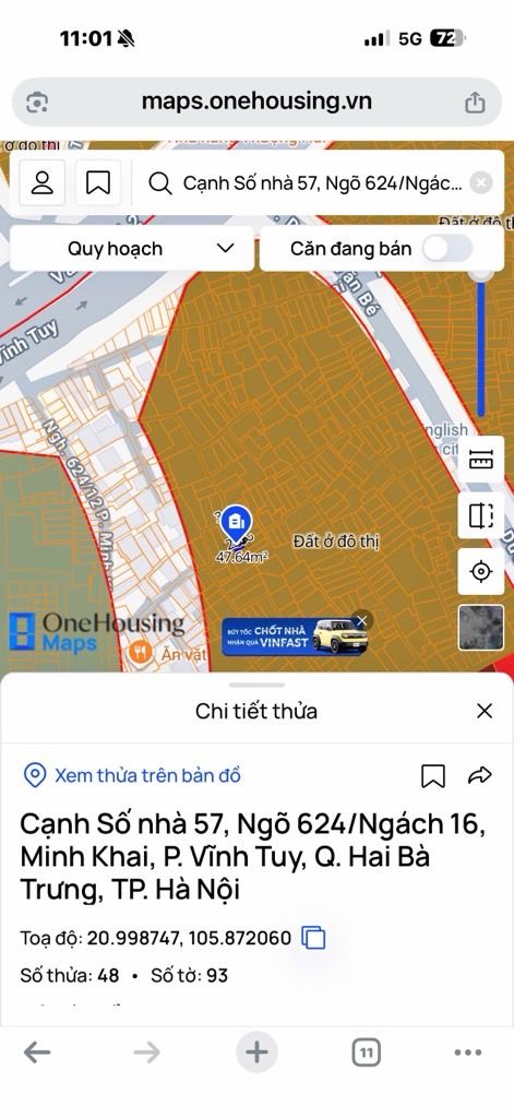 Bán nhà Minh Khai - diện tích 44.4m2 2 tầng - Ngõ thông - giá 9 tỷ