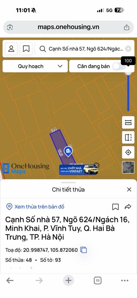Bán nhà Minh Khai - diện tích 44.4m2 2 tầng - Ngõ thông - giá 9 tỷ
