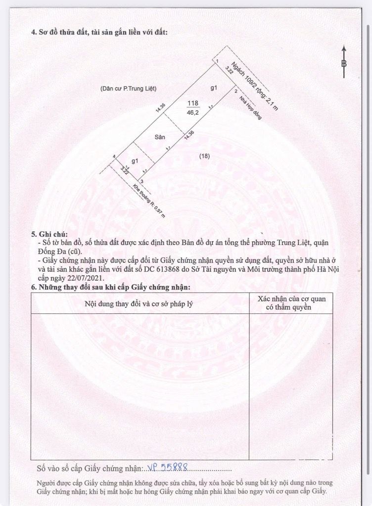 Bán nhà Trung Liệt - diện tích 46,2m2 7 tầng - Ngõ cụt - giá 16,5 tỷ