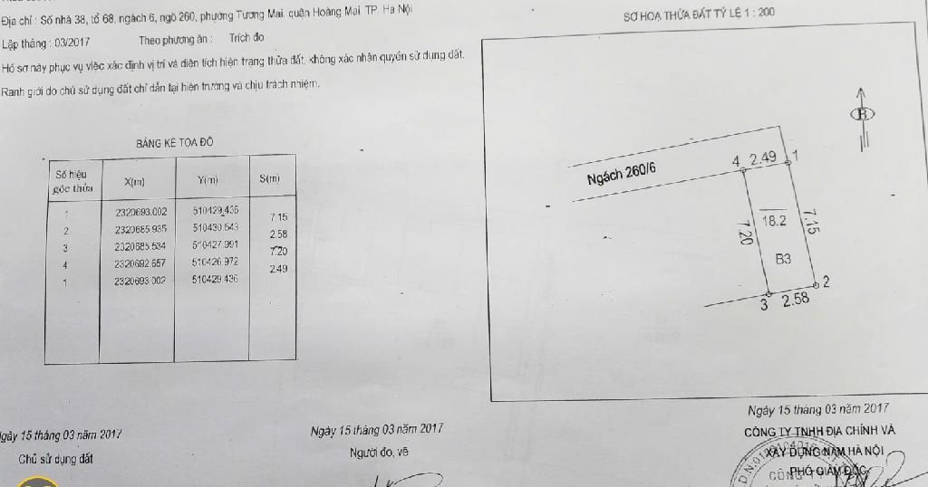 Bán nhà Tân Mai - diện tích 21m2 3 tầng - Ô tô đỗ gần - giá 2,55 tỷ