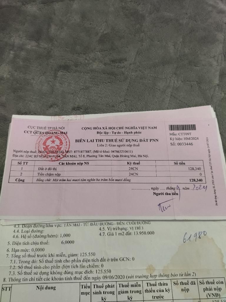 Bán nhà Tân Mai - diện tích 6m2 5 tầng - Cách ô tô tránh 10 mét - giá 1,6 tỷ