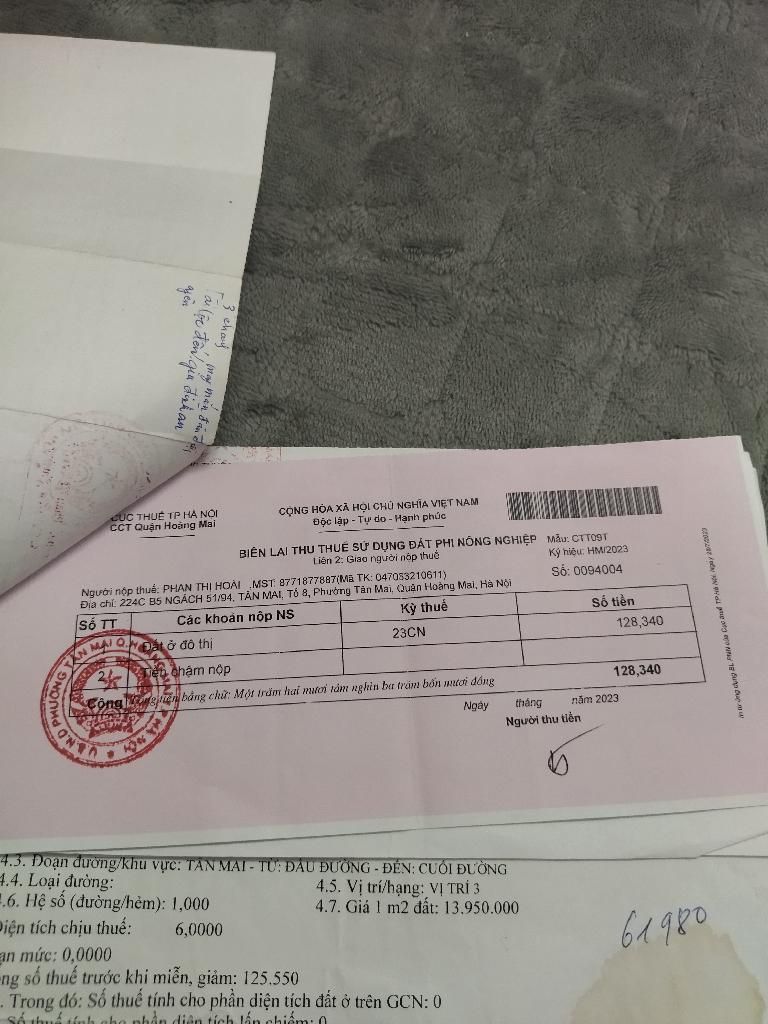 Bán nhà Tân Mai - diện tích 6m2 5 tầng - Cách ô tô tránh 10 mét - giá 1,6 tỷ