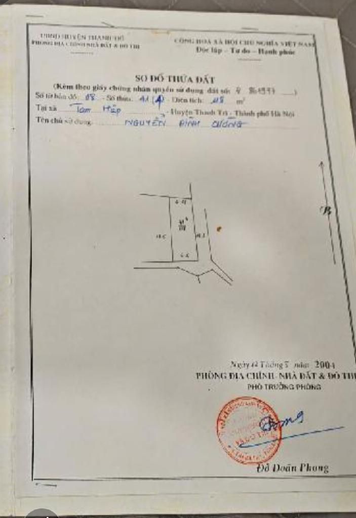 Bán nhà Tựu Liệt - diện tích 50m2 1 tầng - Mảnh đất khu dân cư đông đúc - giá 11 tỷ