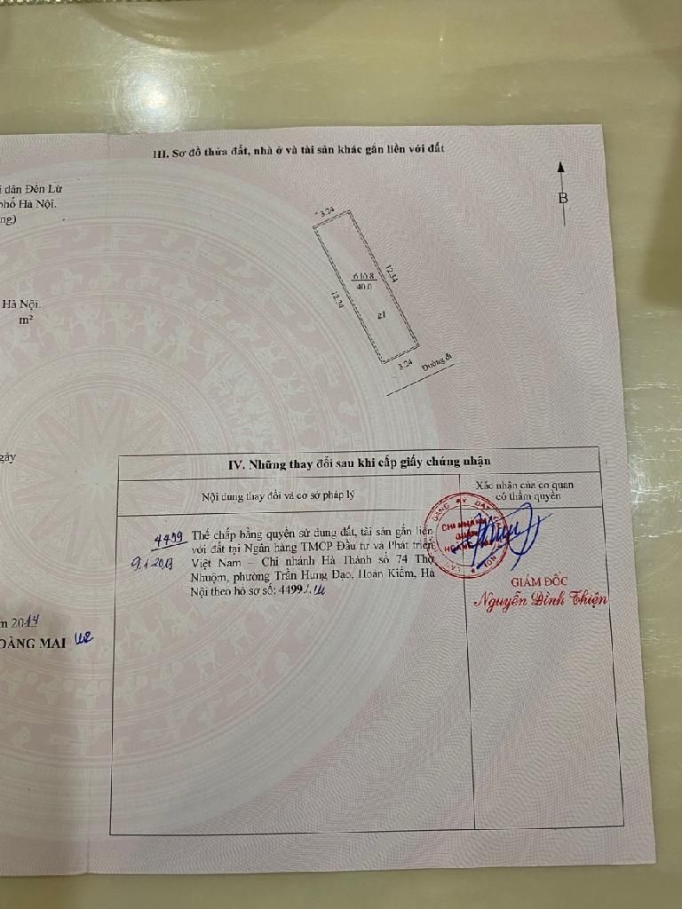 Bán nhà Đền Lừ 1 - diện tích 40m2 3 tầng - Vị trí đẹp, ô tô tránh - giá 22 tỷ