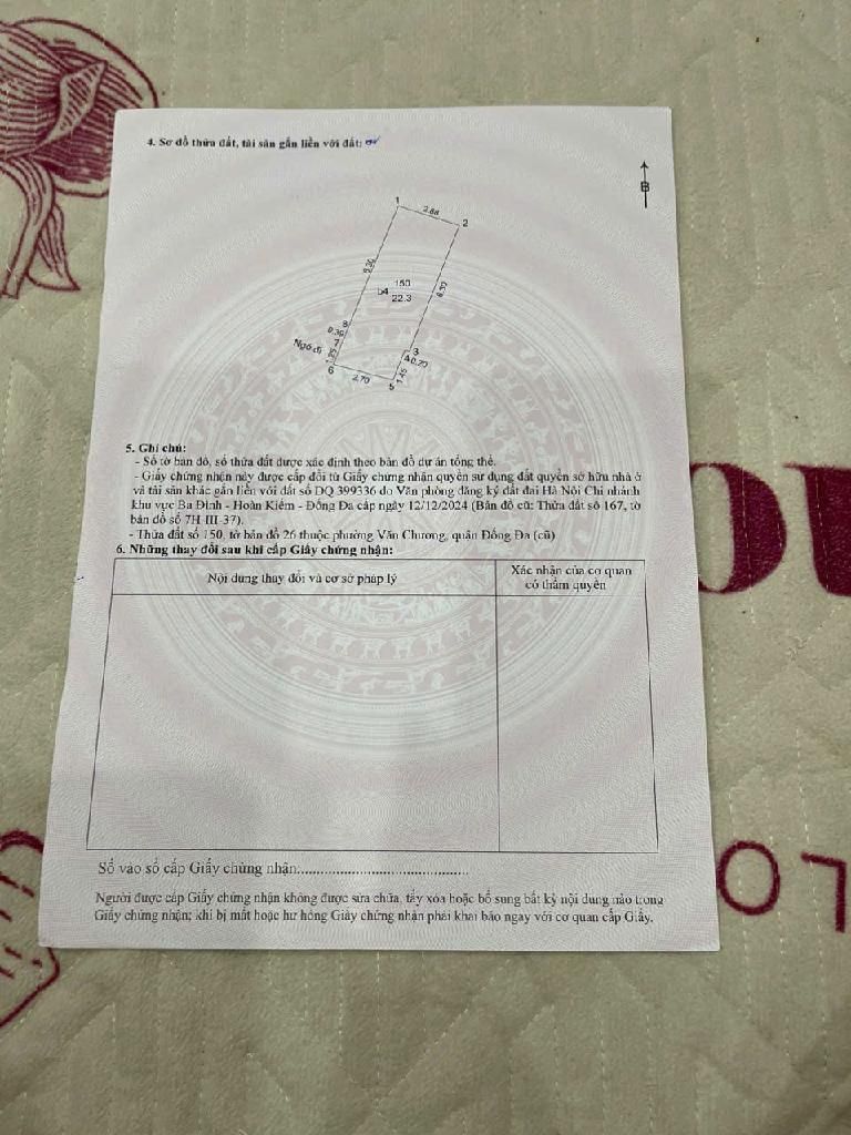 Bán nhà Văn Chương - diện tích 22.3m2 5 tầng - 3 ngủ, 3WC - giá 6,6 tỷ