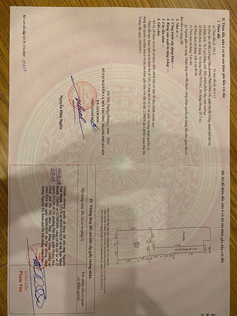 Bán nhà Lê Ngọc Hân - diện tích 50m2 2 tầng - Nhà cũ xác định bán đất - giá 17,5 tỷ