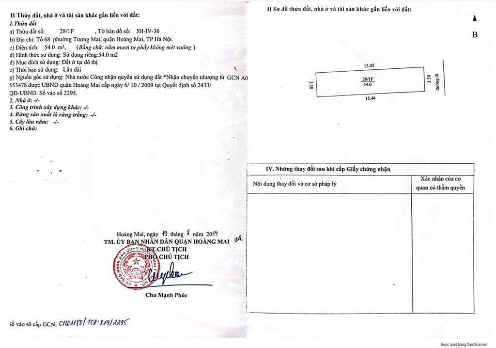 Bán nhà Tân Mai - diện tích 54m2 4 tầng - ô tô đỗ cửa - giá 15,55 tỷ