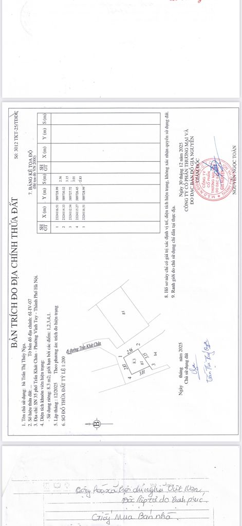 Bán nhà Trần Khát Chân - diện tích 8,3m2 3 tầng - lô góc, 3 mặt thoáng - giá 1,7 tỷ