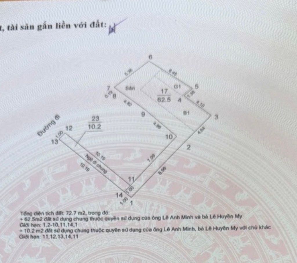 Bán nhà Vĩnh Tuy - diện tích 63m2 5 tầng - ô tô tránh - giá 17 tỷ