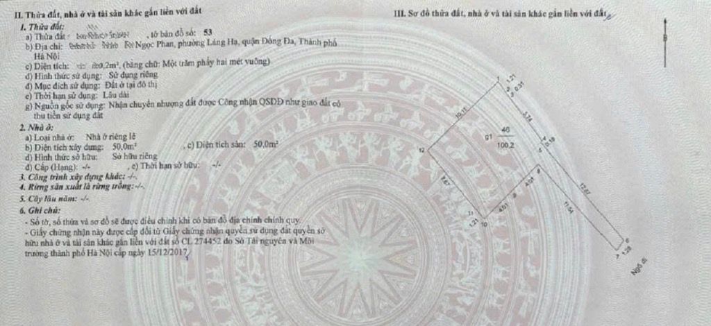 Bán nhà Vũ Ngọc Phan - diện tích 100.2m2 5 tầng - CĂN HỘ DÒNG TIỀN - giá 19,6 tỷ