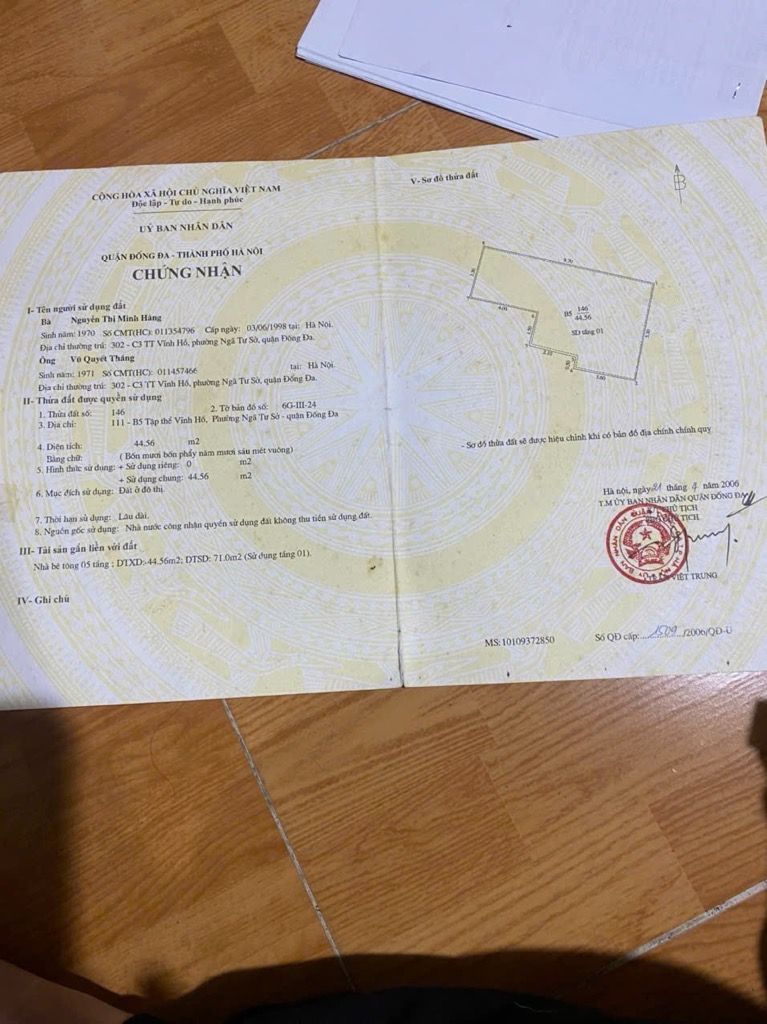 Bán nhà Vĩnh Hồ - diện tích 70m2 2 tầng - Ô TÔ ĐỖ CỬA - giá 7 tỷ