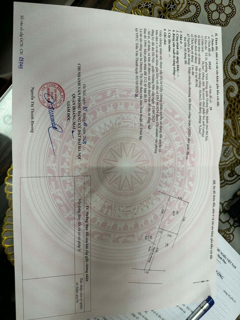 Bán nhà Vĩnh Hưng - diện tích 30m2 4 tầng - ô tô đỗ cửa - giá 7,2 tỷ