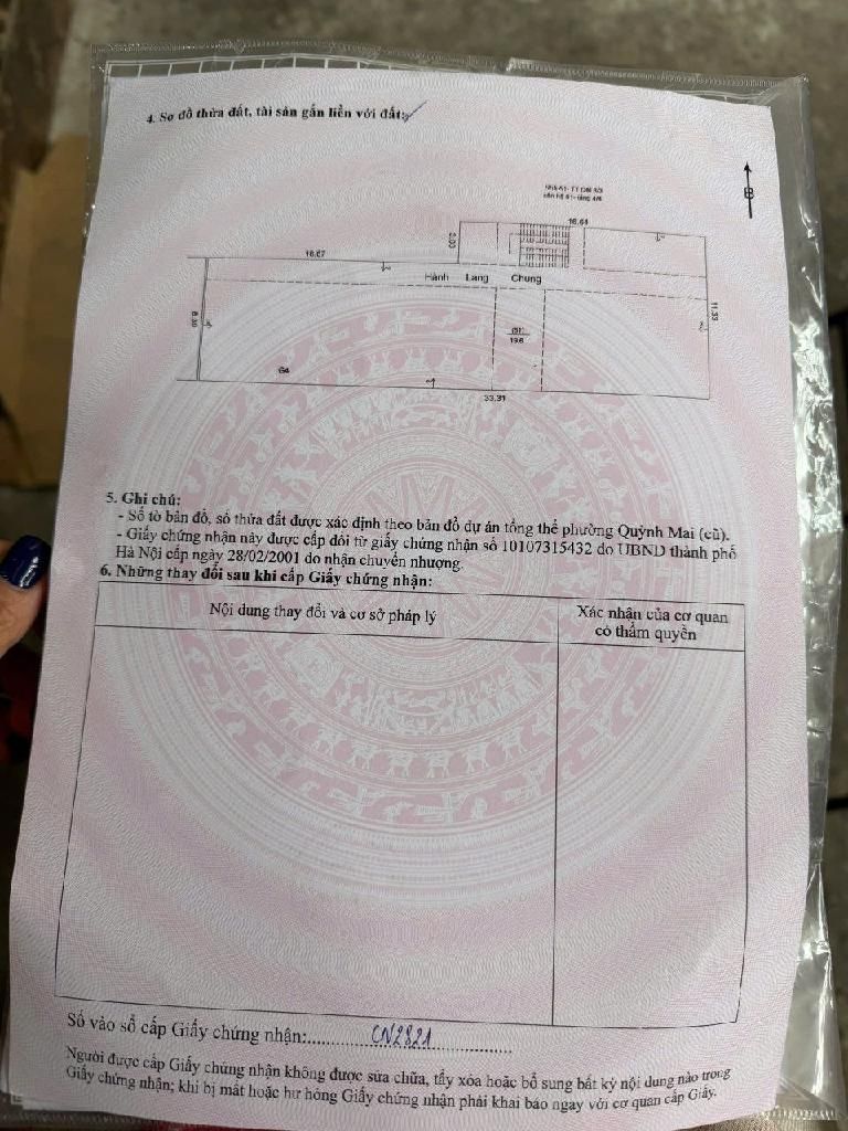 Bán nhà Bạch Mai - diện tích 95m2 2 tầng - 3 phòng ngủ - giá 3,89 tỷ