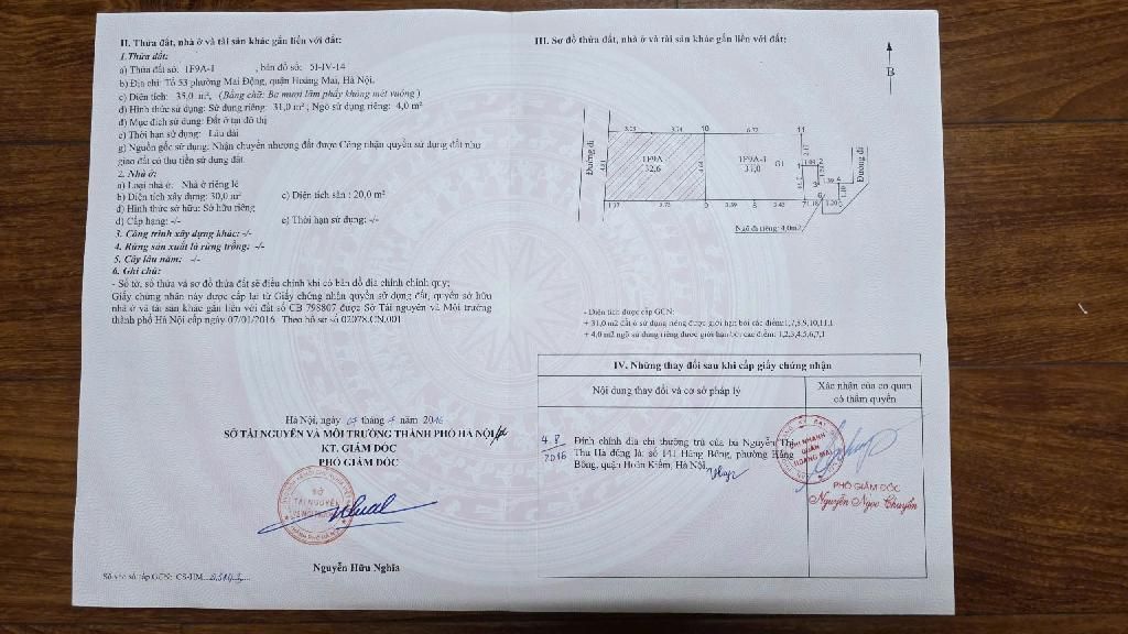 Bán nhà Lĩnh Nam - diện tích 35m2 4 tầng - Ngõ nông gần chợ - giá 8,1 tỷ