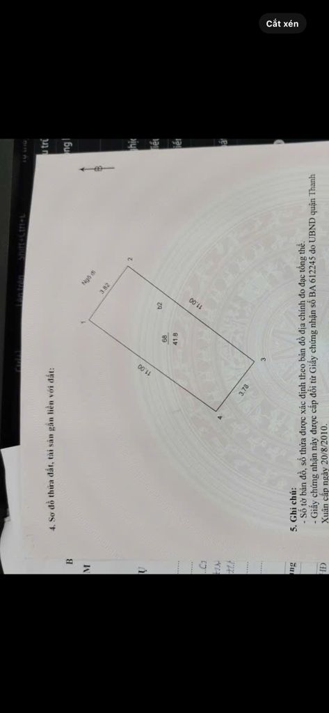 Bán nhà Khuất Duy Tiến - diện tích 41.8m2 1 tầng - Ô tô vào nhà - giá 15,2 tỷ